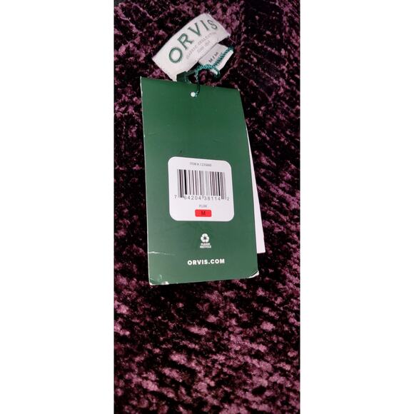 Orvis Sweater Women Sz. M Chenille Ribbed Tunic Length Plum Purple Cozy/Relaxed - Picture 4 of 10